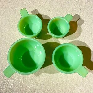 Jadeite Measuring Cups Set of Four